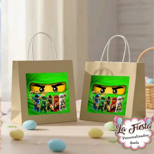 Rótulo Adesivo para Sacolinha Ninjago