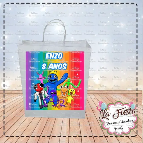 Rótulo Adesivo para Sacolinha Rainbow Friends
