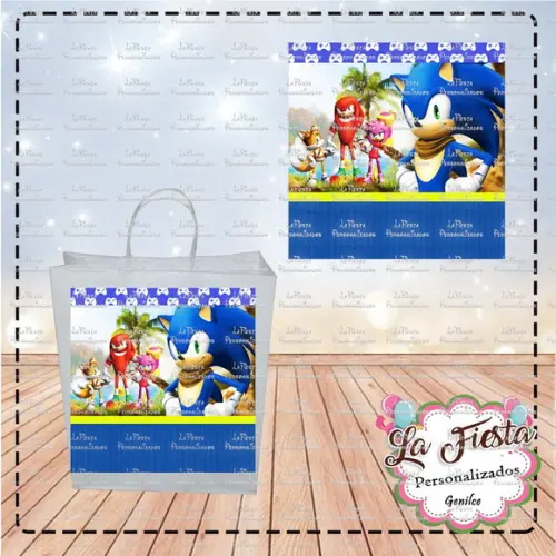 Rótulo Adesivo para Sacolinha Sonic