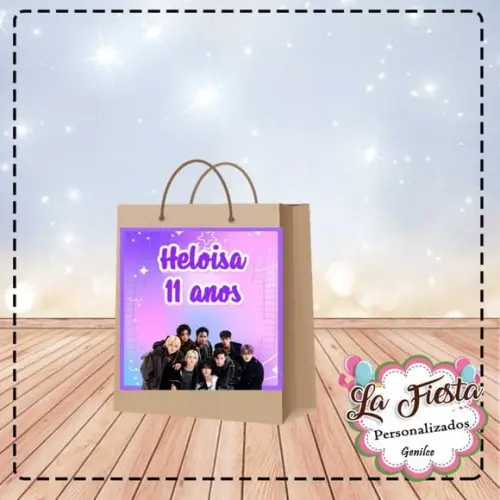 Rótulo Adesivo para Sacolinha Stray Kids Kpop