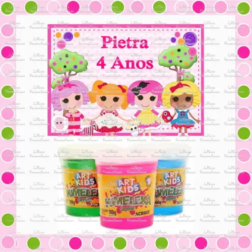 Rótulo Adesivos para Slime Kimeleka Acrilex Lalaloopsy