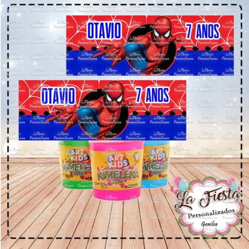 Rótulo Adesivos Para Slime Kimeleka Acrilex Homem Aranha