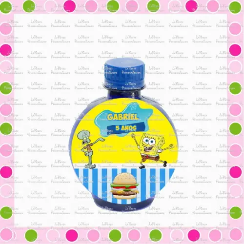 Rotulo Agua Redonda Bob Esponja
