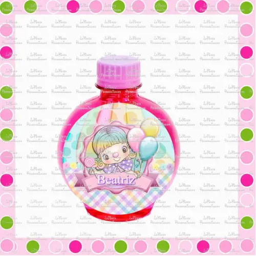 Rotulo Agua Redonda Circo Candy