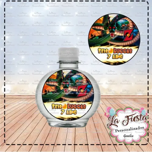 Rotulo Agua Redonda Dragon Ball
