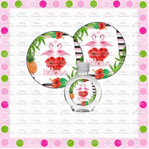 Rotulo Agua Redonda Flamingo