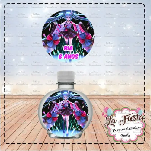 Rotulo Agua Redonda Hatsune Miku