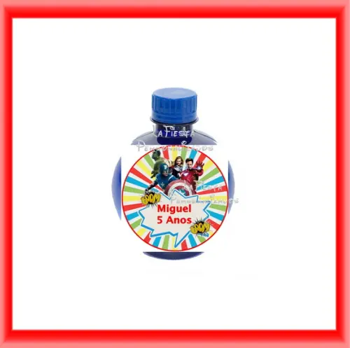 Rotulo Agua Redonda Os Vingadores