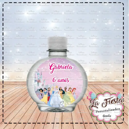 Rotulo Agua Redonda Princesas