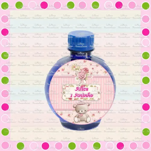 Rotulo Agua Redonda Ursinha Princesa
