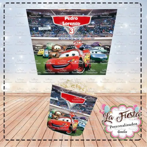 Rotulo Balde de Pipoca Carros