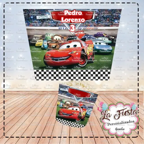 Rotulo Balde de Pipoca Carros
