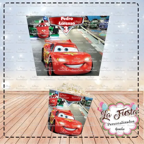 Rotulo Balde de Pipoca Carros