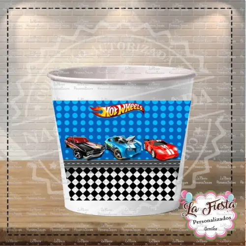 Rotulo Balde de Pipoca Hot Wheels