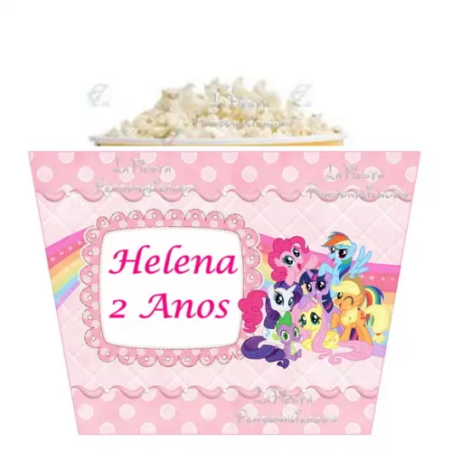 Rotulo Balde de Pipoca Little Pony