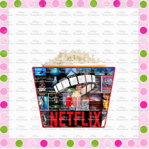 Rotulo Balde de Pipoca Netiflix