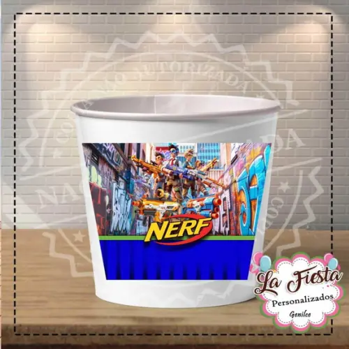 Rotulo Balde de Pipoca Nerf