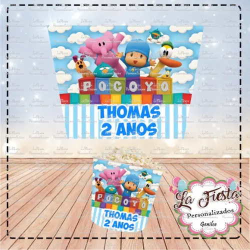 Rotulo Balde de Pipoca Pocoyo