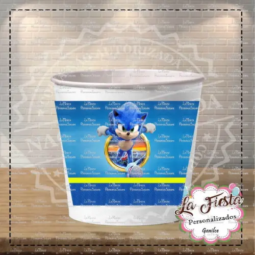 Rotulo Balde de Pipoca Sonic