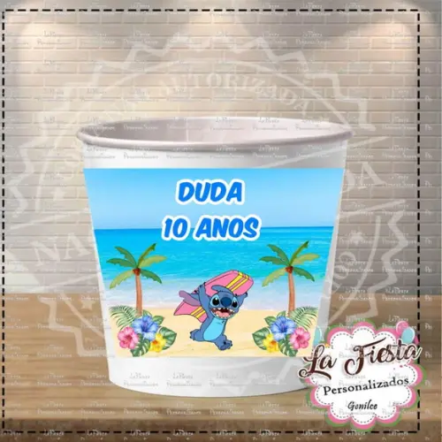 Rotulo Balde de Pipoca Stitch