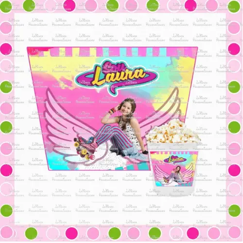 Rotulo Balde de Pipoca Soy Luna