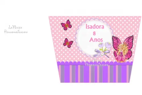 Rotulo Balde Pipoca Barbie Butterfly 1,5