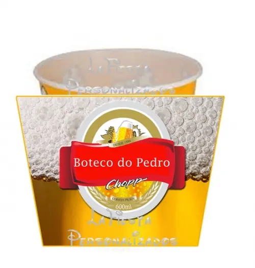 Rotulo Balde Pipoca Boteco