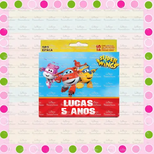 Rótulo Caixa Giz de Cera Super Wings