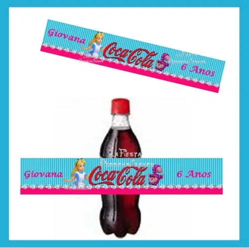 Rótulo Coca Cola Alice nos Pais das Mara