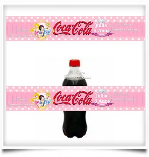 Rótulo Coca Cola As Prince 19,5x3,5 cm;