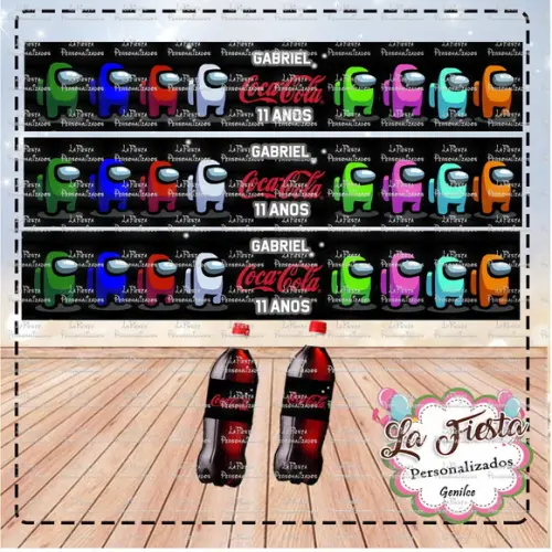 Rótulo Coca Cola Among Us