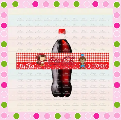 Rótulo Coca Cola Chapeuzinho Vermelho