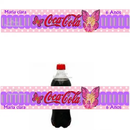 Rótulo Coca Cola Barbie But 19,5x3,5 Cm;