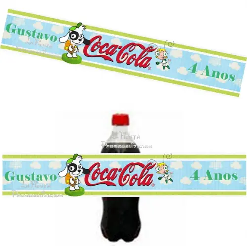 Rótulo Coca Cola Doki 19,5x3,5 Cm;