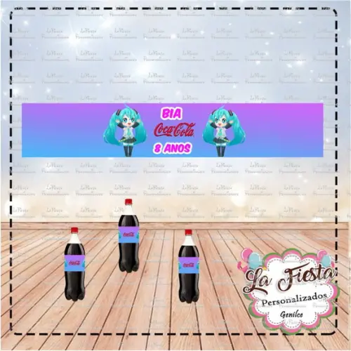 Rótulo Coca Cola Hatsune Miku