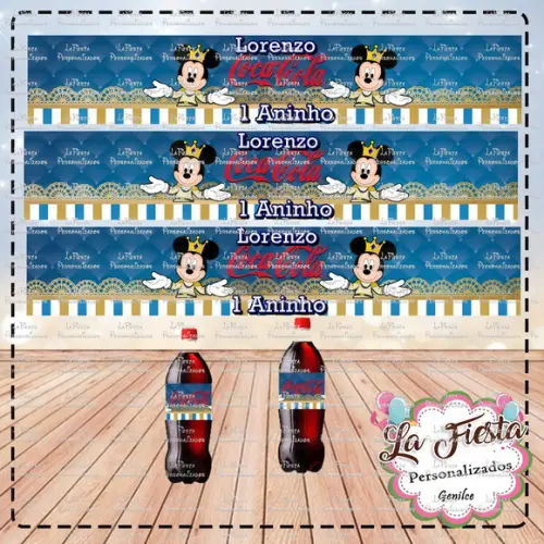 Rótulo Coca Cola Mickey Realeza