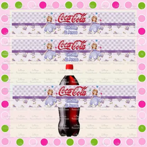 Rótulo Coca Cola Princesa Sofia