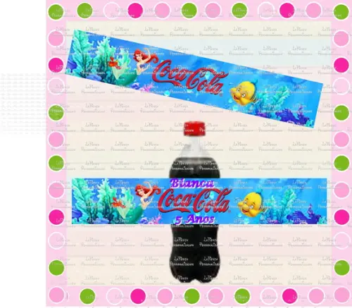 Rótulo Coca Cola Pequena Sereia