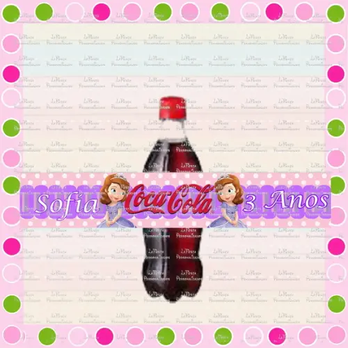 Rótulo Coca Cola Princesa Sofia