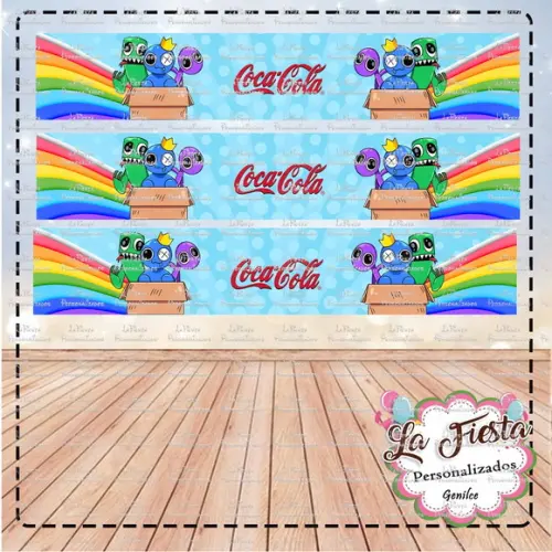 Rótulo Coca Cola Rainbow Friends