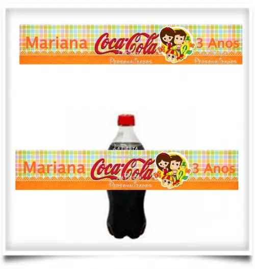 Rótulo Coca Cola Sítio do Picapau Amarel