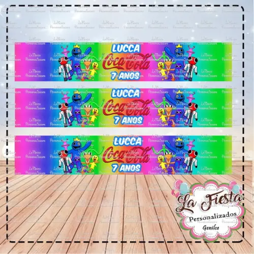 Rótulo Coca Cola Rainbow Friends