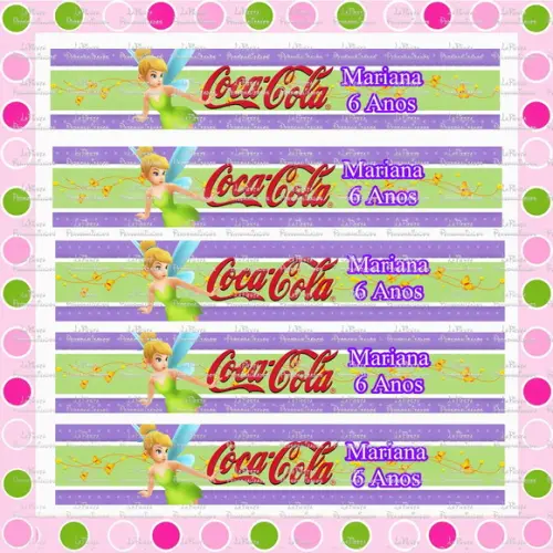 Rótulo Coca Cola Sininho Tinker Bell