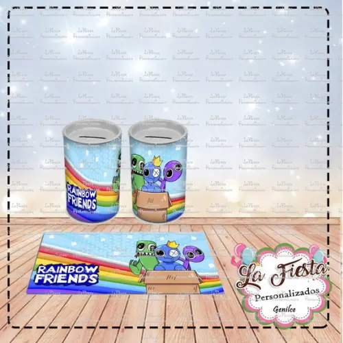 Rotulo Cofrinho Rainbow Friends
