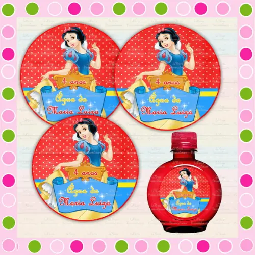 Rótulo para Água Branca de neve