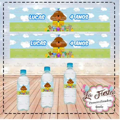 Rotulo para Água Hey Duggee