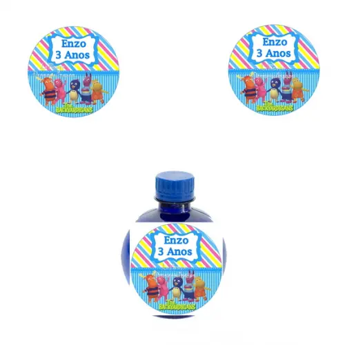 Rotulo para Agua Redondo Backyardigans