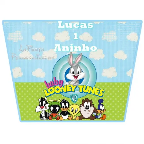 Rotulo para Balde De Pipoca Looney Tunes