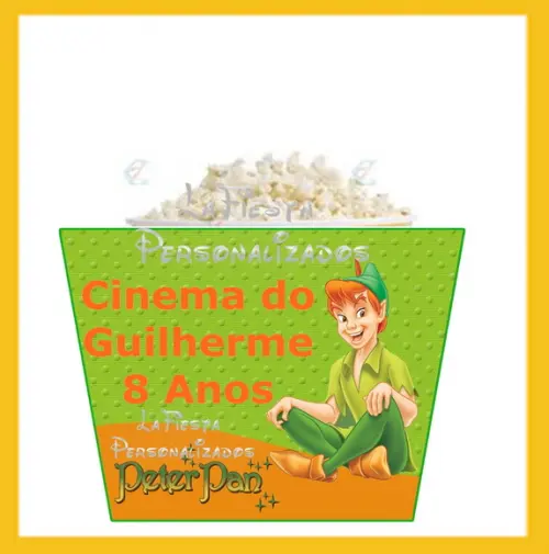 Rotulo para Balde de Pipoca Peter Pan