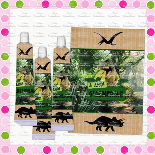Rótulo para Bisnaga 30 gr Dinossauro